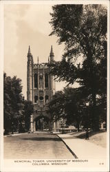 Memorial Tower, University of Missouri Postcard