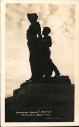 Pioneer Woman Statue Ponca City, OK Morton Harvey Photo Postcard Postcard Postcard