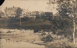 View Overlooking Large Homes Postcard