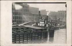 Tugboat with SS Eastland Postcard