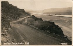 Vantage Ferry Grade, Columbia River Bridge Postcard