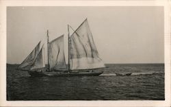 Sailing Ship With Dinghy Postcard