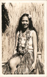 Hula Girl Hawaiian Islands Postcard