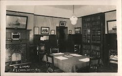 Library, Friendly Societies Convalescent Home Postcard
