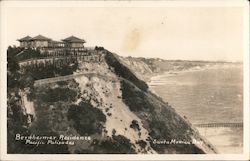 Bernheimer Residence, Pacific Palisades, Santa Monica Bay Postcard