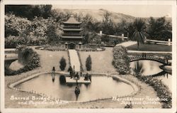 Sacred Bridge and Pagoda of Nara, Bernheimer Gardens Pacific Palisades, CA Postcard Postcard Postcard