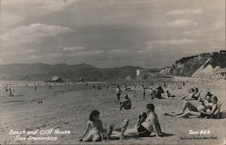 Beach and Cliff House Postcard
