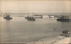 USS Michigan & USS Solace Mexican Revolution Veracruz, Mexico Battleships Hadsell Postcard Postcard Postcard