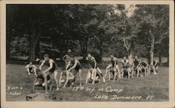 13th Inf. in Camp, Lake Dunmore Postcard