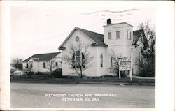 Methodist Church and Parsonage Hettinger, ND Postcard Postcard Postcard