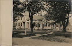 Large Home with Trees in Front Yard Postcard