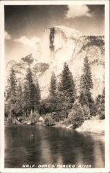 Half Dome's Merced River Yosemite Valley, CA Postcard Postcard Postcard