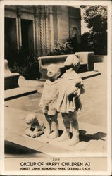 Group of Happy Children at Forest Lawn Memorial Park Glendale, CA Postcard Postcard Postcard