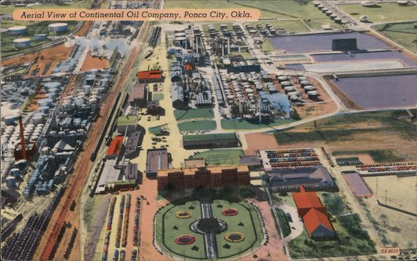 Aerial View of Continental Oil Company Ponca City Oklahoma