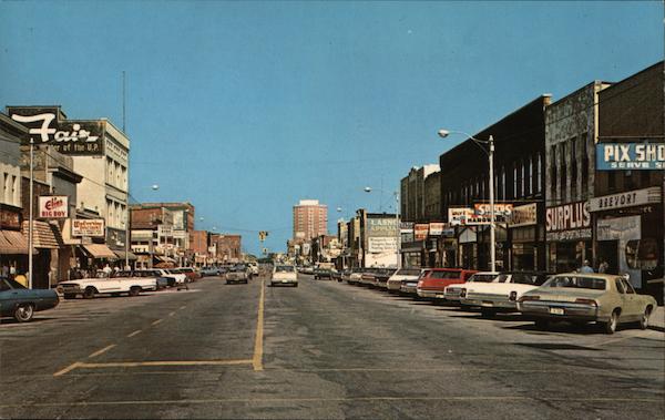 Ludington Street Looking East With 18 Story Harbor Tower in Distance Escanaba Michigan
