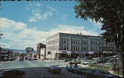 Lake Champlain and Main Street Postcard