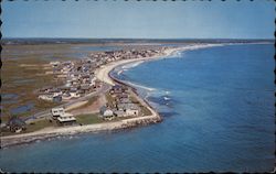 Aerial View Wells Beach, ME Postcard Postcard Postcard