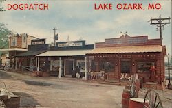 Dogpatch Exhibits Located Near Bagnell Dam on U.S. Hwy. 54 Balcony Scene of the Late 1880s at Dogpatch Village Postcard