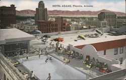 Sky Pool and Patio Hotel Adams Phoenix, AZ Postcard Postcard Postcard