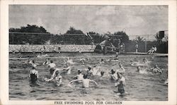 Free Swimming Pool for Children Postcard