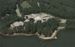 Georgia Baptist Assembly A Summer Aerial View. Part of the Two Hundred Acre Lake in the Foreground of the View Toccoa, GA Postca Postcard