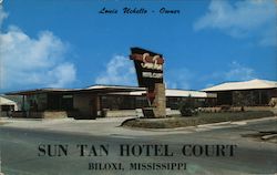 Sun Tan Hotel Court Postcard