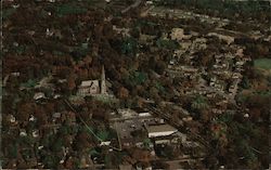 Aerial view of center of Greenwich, Conn. Postcard