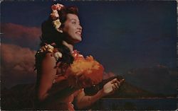 Hawaiian Luau Dancer Postcard