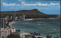 Waikiki and Diamond Head Hawaii Peter J. French Postcard Postcard Postcard