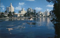 Hotel Row and Indian Creek Miami Beach, FL H.W. Hannau Postcard Postcard Postcard