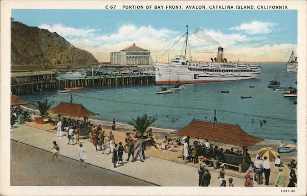 Portion of Bay Front, Catalina Island Avalon California