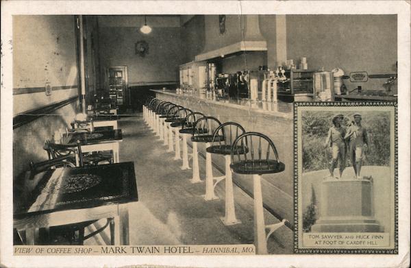 View of Coffee Shop, Mark Twain Hotel Hannibal Missouri