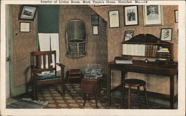 Interior of Living Room, Mark Twain's Home Hannibal Missouri