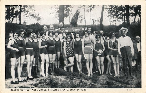 Spring of Eternal Youth Beauty Contest and Judges Phillips Picnic July 24, 1926 FP Ranch Bartlesville