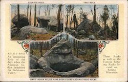 Interesting Rocks on Spring Mountain Schwenksville, PA Postcard Postcard 