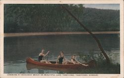 Canoeing At Rockaway Beach On Beautiful Lake Taneycomo Postcard