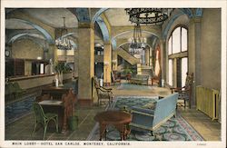 Main Lobby - Hotel San Carlos Postcard