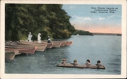 The Water Sports At Conference Point Lake Geneva, WI Postcard Postcard Postcard