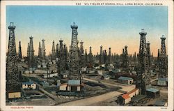 Oil Fields at Signal Hill Long Beach, CA Postcard Postcard Postcard