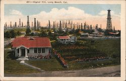 Signal Hill Oil Wells Long Beach, CA Postcard Postcard Postcard