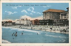The Sea-Wall and Hotel Virginia Postcard