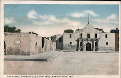 The Alamo, Showing Old Courtyard San Antonio, TX Postcard Postcard Postcard