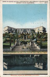 Home of Buster Keaton, Hartford Way and Benedict Canyon Road Postcard