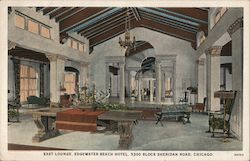 East Lounge, Edgewater Beach Hotel, 5300 Block Sheridan Road Postcard
