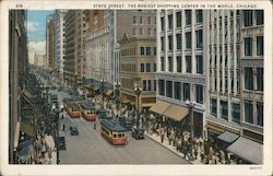 State Street, The Busiest Shopping Center in the World Chicago, IL Postcard Postcard Postcard