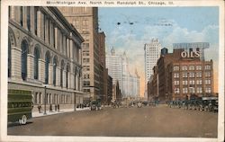 Michigan Ave. North from Randolph St. Postcard