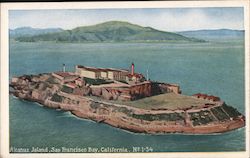 Alcatraz Island, San Francisco Bay Postcard