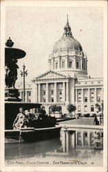City Hall, Civic Center Postcard