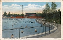 Municipal Swimming Pool St. Joseph, MO Postcard Postcard Postcard