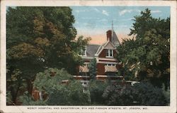 Mercy Hospital and Sanatorium, 9th and Faraon Streets Postcard